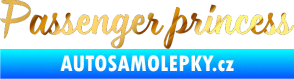 Samolepka Passenger Princess 001 nápis chrom fólie zlatá zrcadlová