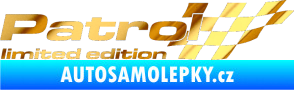 Samolepka Patrol limited edition pravá chrom fólie zlatá zrcadlová