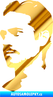 Samolepka Paul Walker 004 levá chrom fólie zlatá zrcadlová