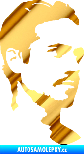 Samolepka Paul Walker 004 pravá chrom fólie zlatá zrcadlová