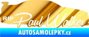Samolepka Paul Walker 005 RIP chrom fólie zlatá zrcadlová