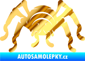 Samolepka Pavouk 018 chrom fólie zlatá zrcadlová