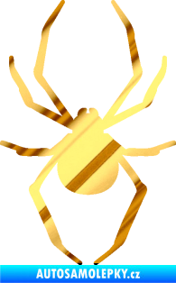 Samolepka Pavouk 021 chrom fólie zlatá zrcadlová