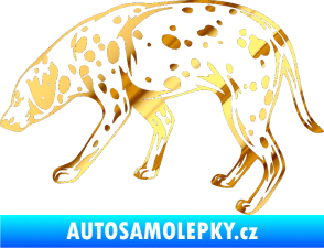 Samolepka Pes 001 levá Dalmatin chrom fólie zlatá zrcadlová