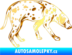 Samolepka Pes 001 pravá Dalmatin chrom fólie zlatá zrcadlová