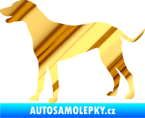 Samolepka Pes 095 levá Dalmatin chrom fólie zlatá zrcadlová
