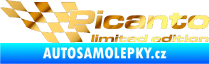 Samolepka Picanto limited edition levá chrom fólie zlatá zrcadlová