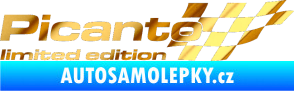 Samolepka Picanto limited edition pravá chrom fólie zlatá zrcadlová