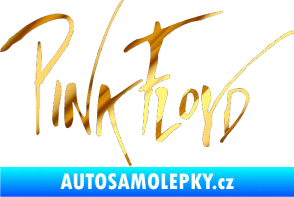 Samolepka Pink Floyd 002 chrom fólie zlatá zrcadlová