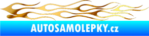 Samolepka Plameny 005 chrom fólie zlatá zrcadlová