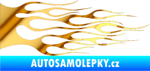Samolepka Plameny 023 chrom fólie zlatá zrcadlová