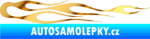 Samolepka Plameny 024 chrom fólie zlatá zrcadlová