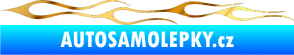 Samolepka Plameny 034 chrom fólie zlatá zrcadlová