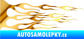 Samolepka Plameny 036 chrom fólie zlatá zrcadlová
