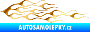 Samolepka Plameny 052 chrom fólie zlatá zrcadlová