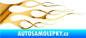 Samolepka Plameny 056 chrom fólie zlatá zrcadlová