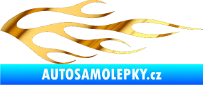 Samolepka Plameny 058 chrom fólie zlatá zrcadlová
