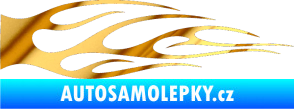 Samolepka Plameny 059 chrom fólie zlatá zrcadlová