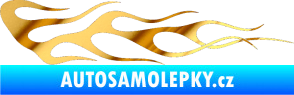 Samolepka Plameny 063 chrom fólie zlatá zrcadlová