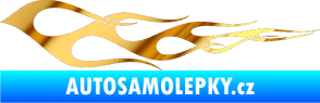 Samolepka Plameny 073 chrom fólie zlatá zrcadlová