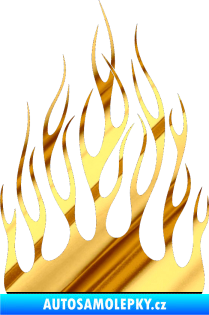 Samolepka Plameny 079 chrom fólie zlatá zrcadlová