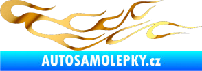 Samolepka Plameny 083 chrom fólie zlatá zrcadlová