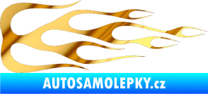 Samolepka Plameny 089 chrom fólie zlatá zrcadlová