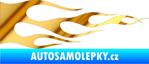 Samolepka Plameny 090 chrom fólie zlatá zrcadlová
