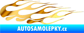 Samolepka Plameny 091 chrom fólie zlatá zrcadlová