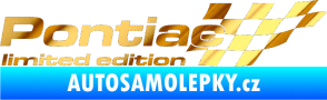 Samolepka Pontiac limited edition pravá chrom fólie zlatá zrcadlová