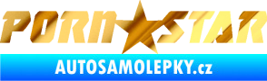 Samolepka Porn star  chrom fólie zlatá zrcadlová
