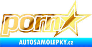 Samolepka Porn chrom fólie zlatá zrcadlová