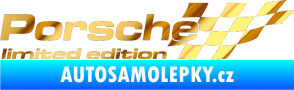 Samolepka Porsche limited edition pravá chrom fólie zlatá zrcadlová