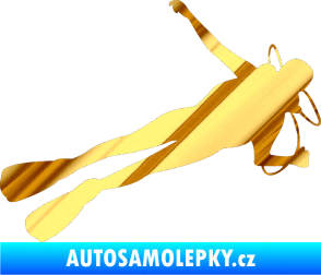 Samolepka Potápěč 004 pravá chrom fólie zlatá zrcadlová