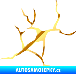 Samolepka Prasklina 004 chrom fólie zlatá zrcadlová