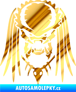 Samolepka Predátor 001  chrom fólie zlatá zrcadlová