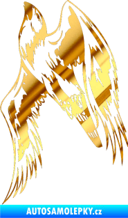 Samolepka Predators 011 levá chrom fólie zlatá zrcadlová