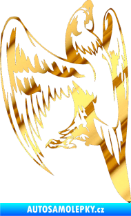 Samolepka Predators 018 levá chrom fólie zlatá zrcadlová