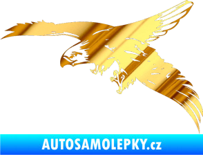 Samolepka Predators 029 levá chrom fólie zlatá zrcadlová