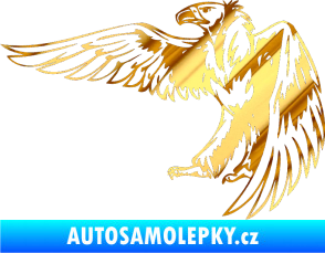 Samolepka Predators 030 levá chrom fólie zlatá zrcadlová