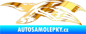 Samolepka Predators 032 levá chrom fólie zlatá zrcadlová