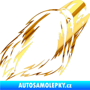 Samolepka Predators 038 pravá chrom fólie zlatá zrcadlová
