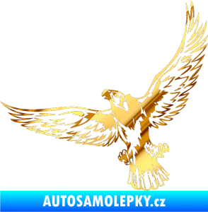Samolepka Predators 044 levá chrom fólie zlatá zrcadlová