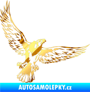 Samolepka Predators 044 pravá chrom fólie zlatá zrcadlová