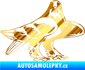 Samolepka Predators 047 pravá chrom fólie zlatá zrcadlová