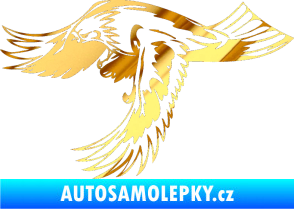 Samolepka Predators 048 levá chrom fólie zlatá zrcadlová