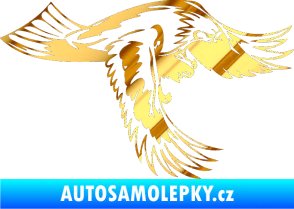 Samolepka Predators 048 pravá chrom fólie zlatá zrcadlová