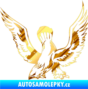 Samolepka Predators 051 levá chrom fólie zlatá zrcadlová