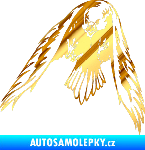 Samolepka Predators 055 levá chrom fólie zlatá zrcadlová