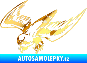 Samolepka Predators 056 levá chrom fólie zlatá zrcadlová
